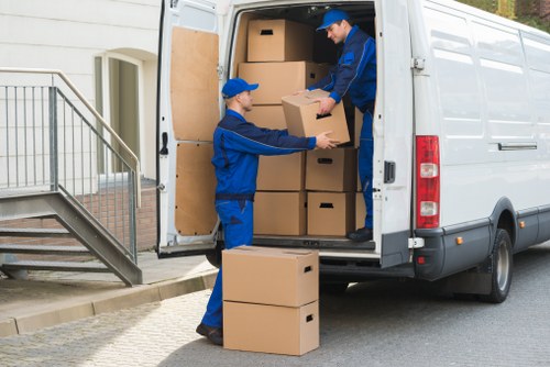 Professional movers handling office relocation