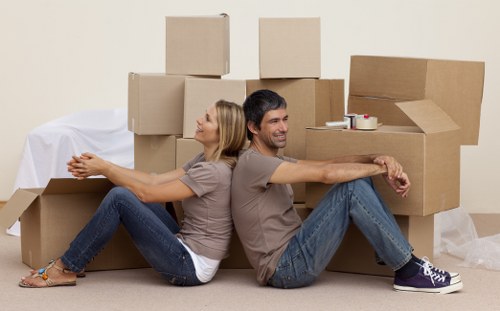 Packing and loading items into a van