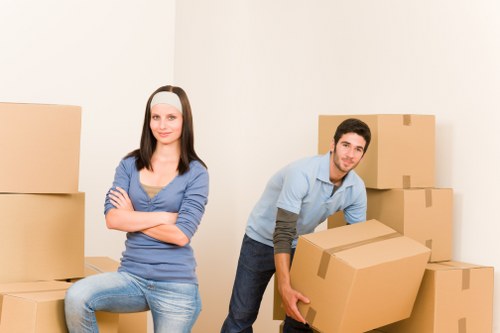 Professional movers assisting with the move