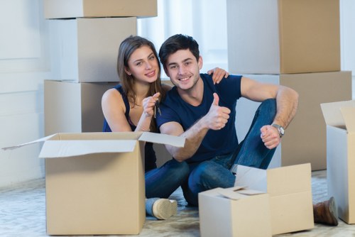 Man and Van team efficiently packing items